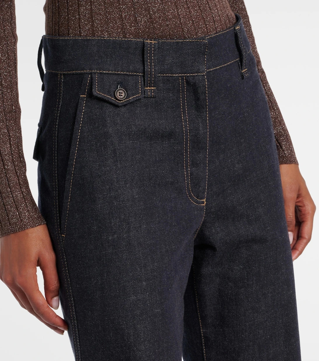 Brunello Cucinelli - High-rise wide-leg jeans