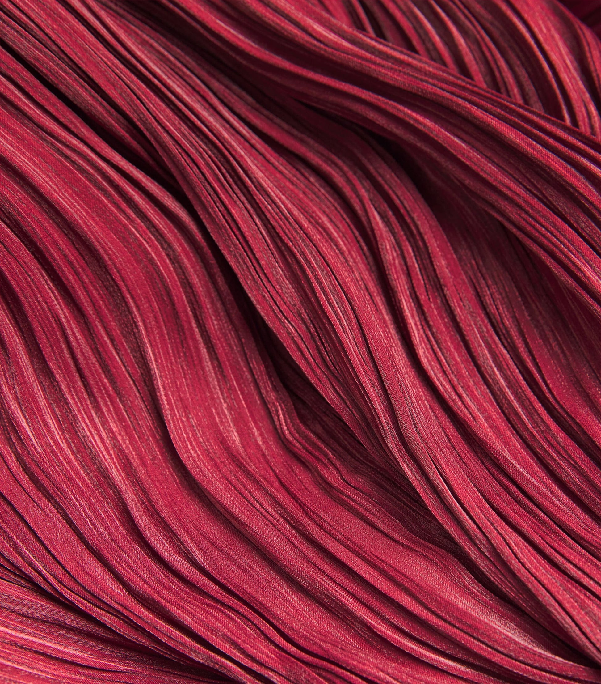 Marmar Halim Burgundy Ruched V-Neck Gown