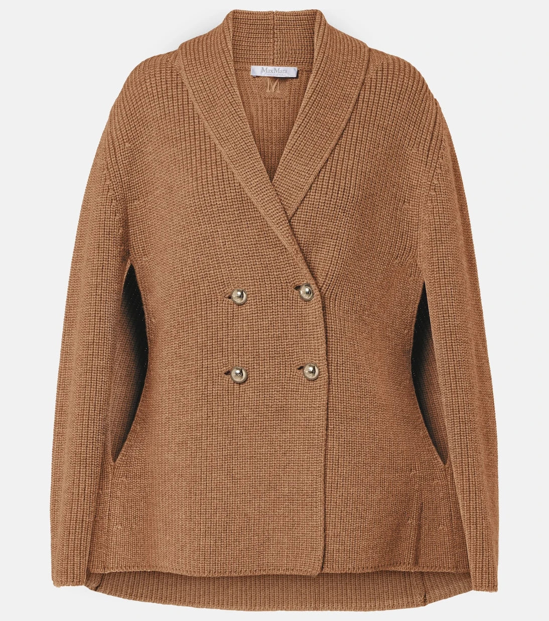 Max Mara - كاب أجينزيا من صوف الفيرجن بقصة صفين أزرار