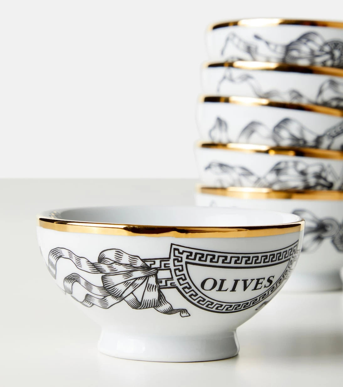 Fornasetti - Set of 6 porcelain bowls