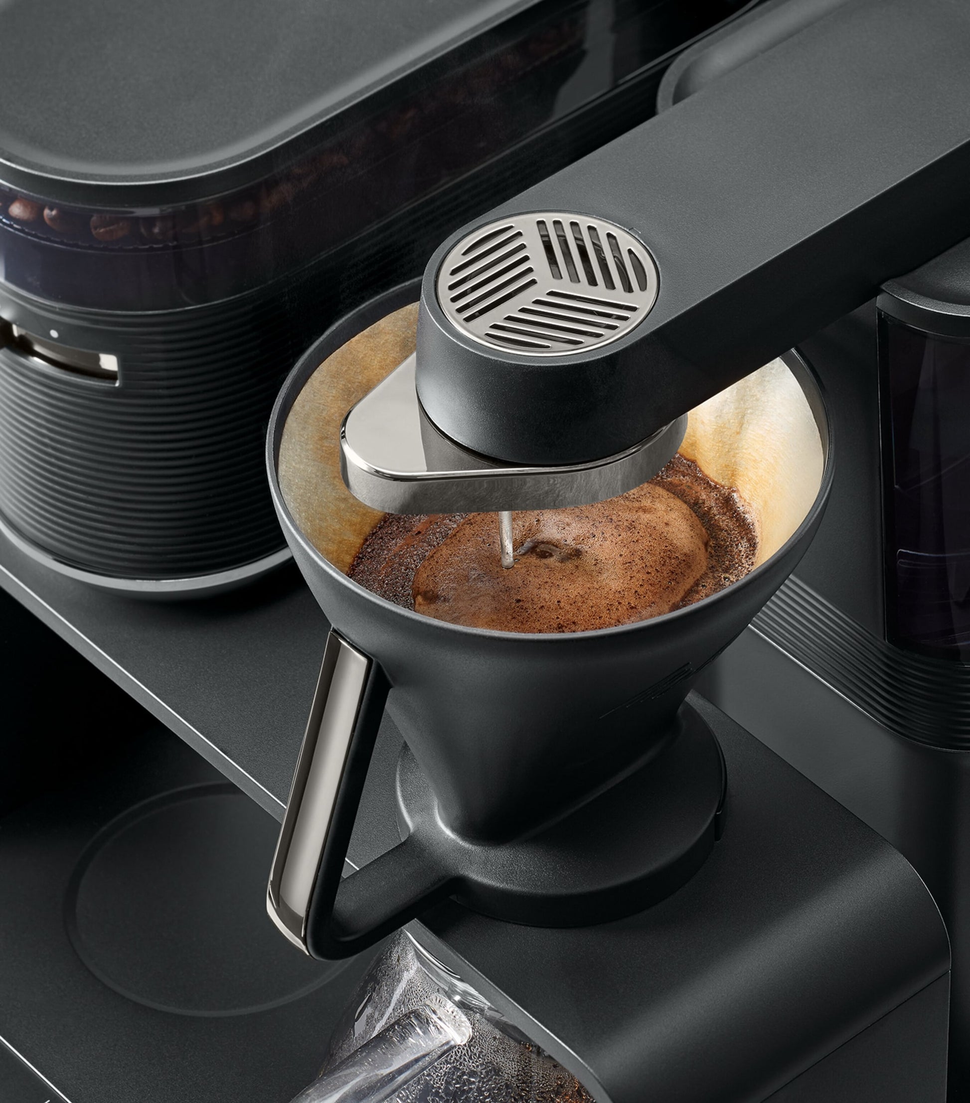 EPOS Chrome Coffee Machine with Grinder