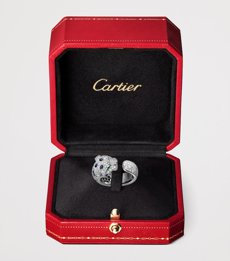 White Gold and Gemstones Panthère de Cartier Ring