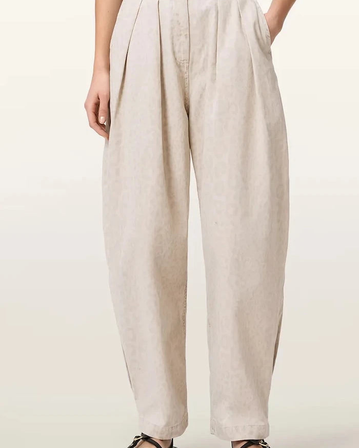 AllSaints pamuklu baggy kadın pantolonu BECCA