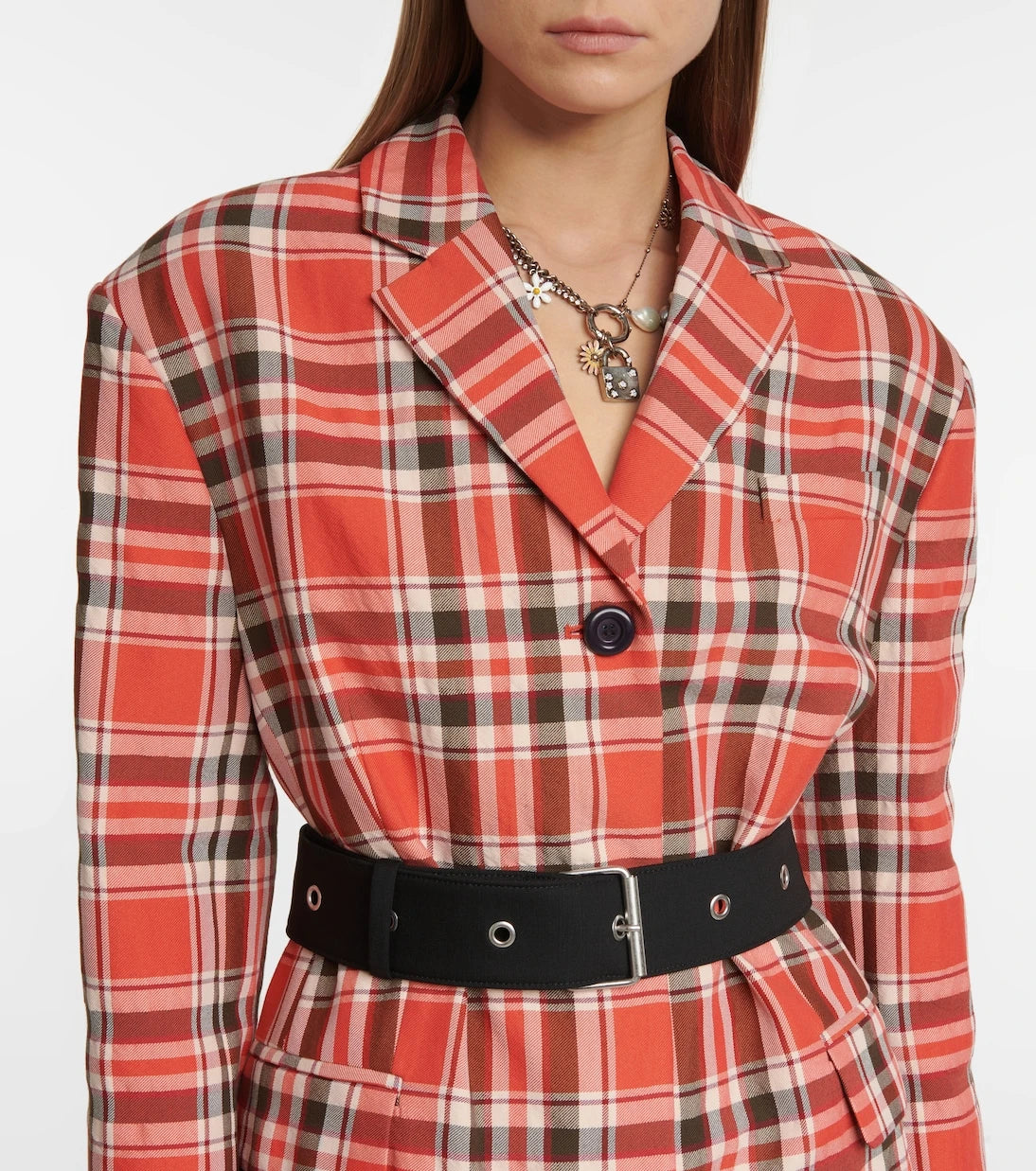 Acne Studios - Belted checked coat