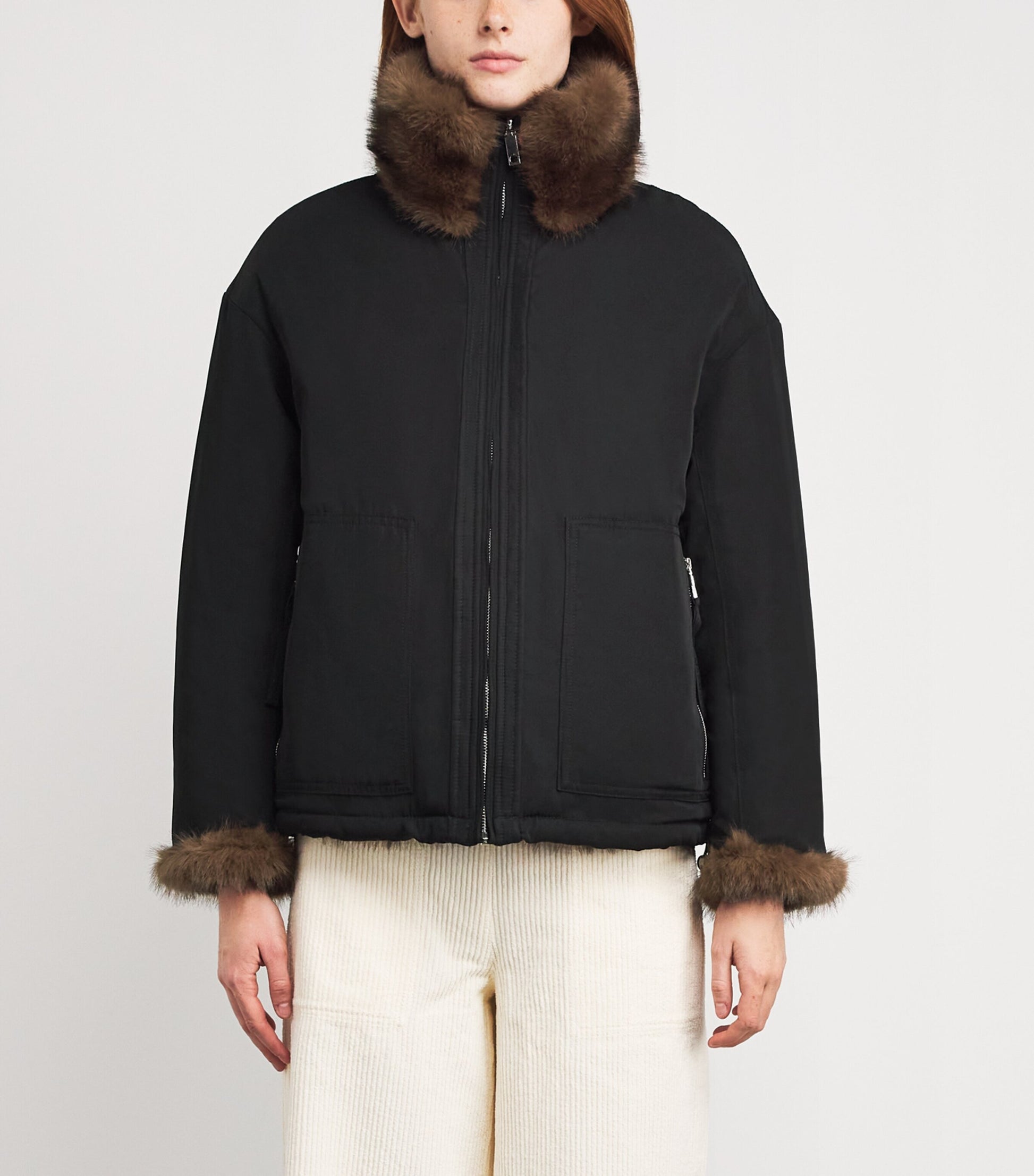 Brown Faux Fur Reversible Coat