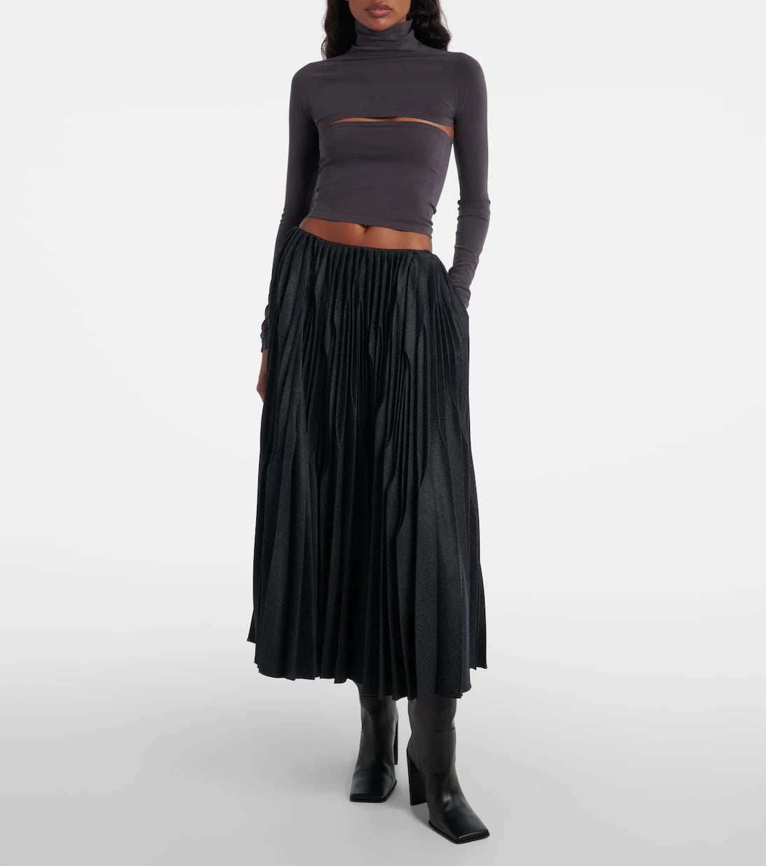 Alaïa - Second-Skin cropped cutout top