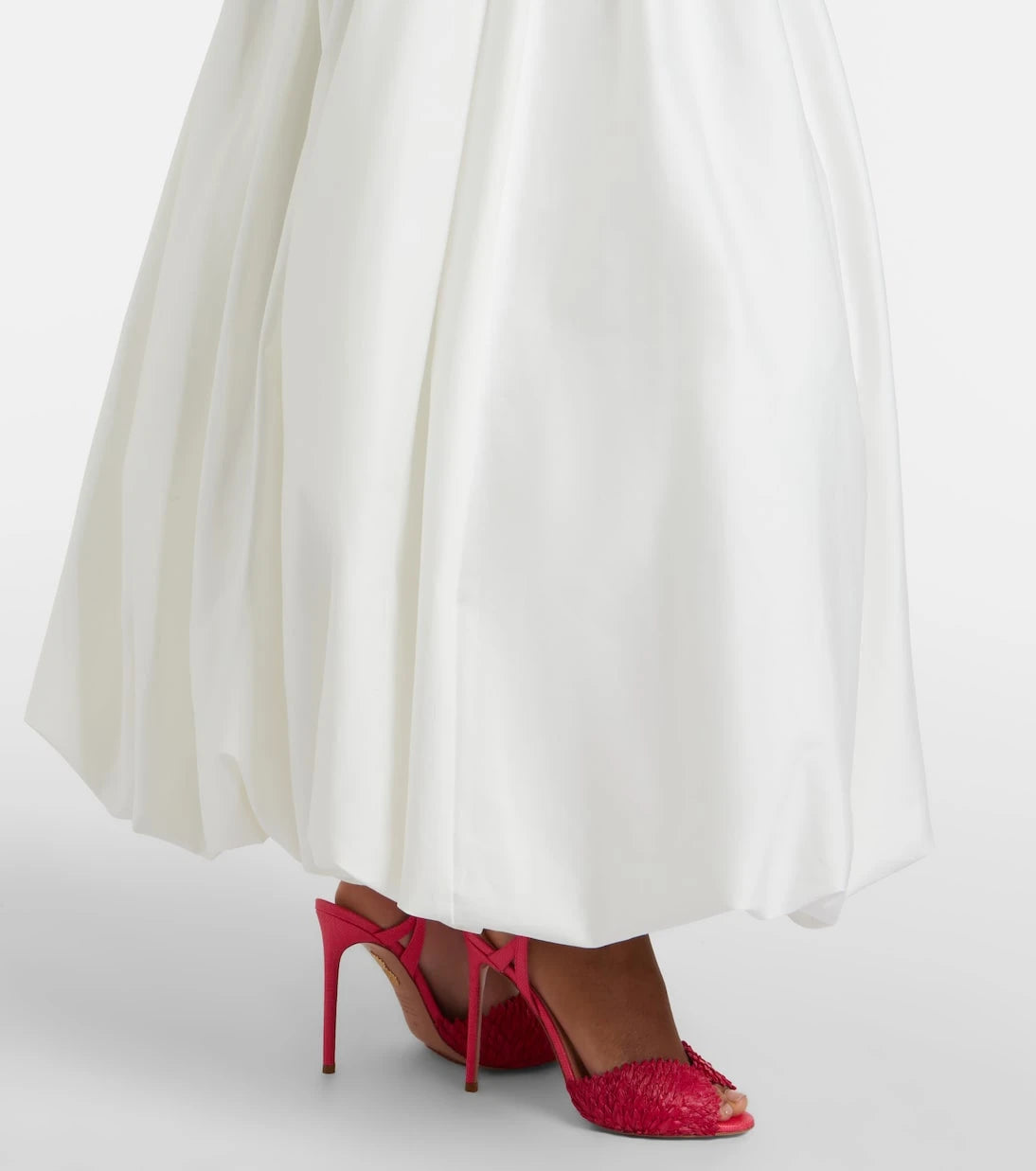 Self-Portrait - Gathered cotton-blend maxi dress