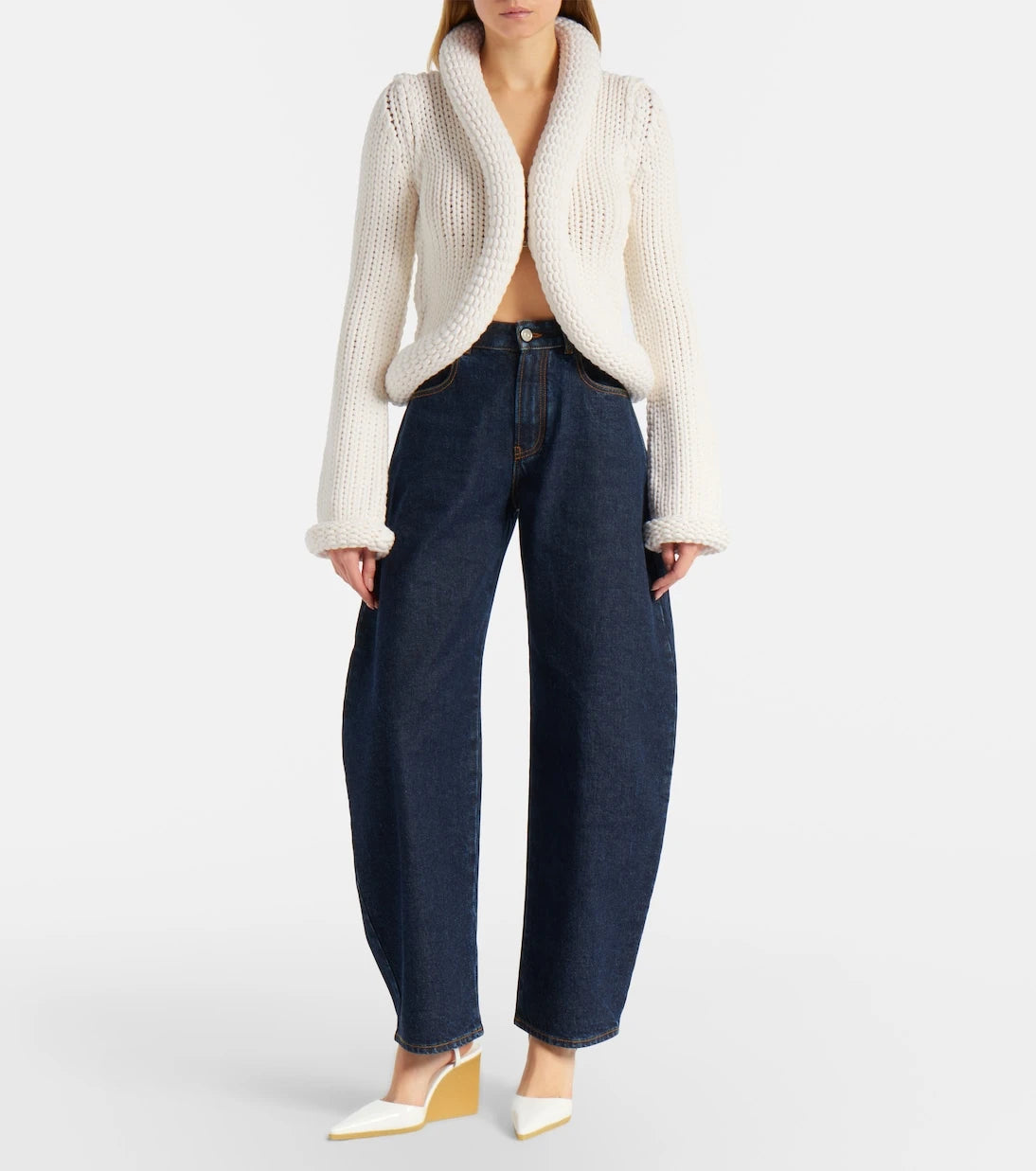 Alaïa - Padded wool-blend cardigan