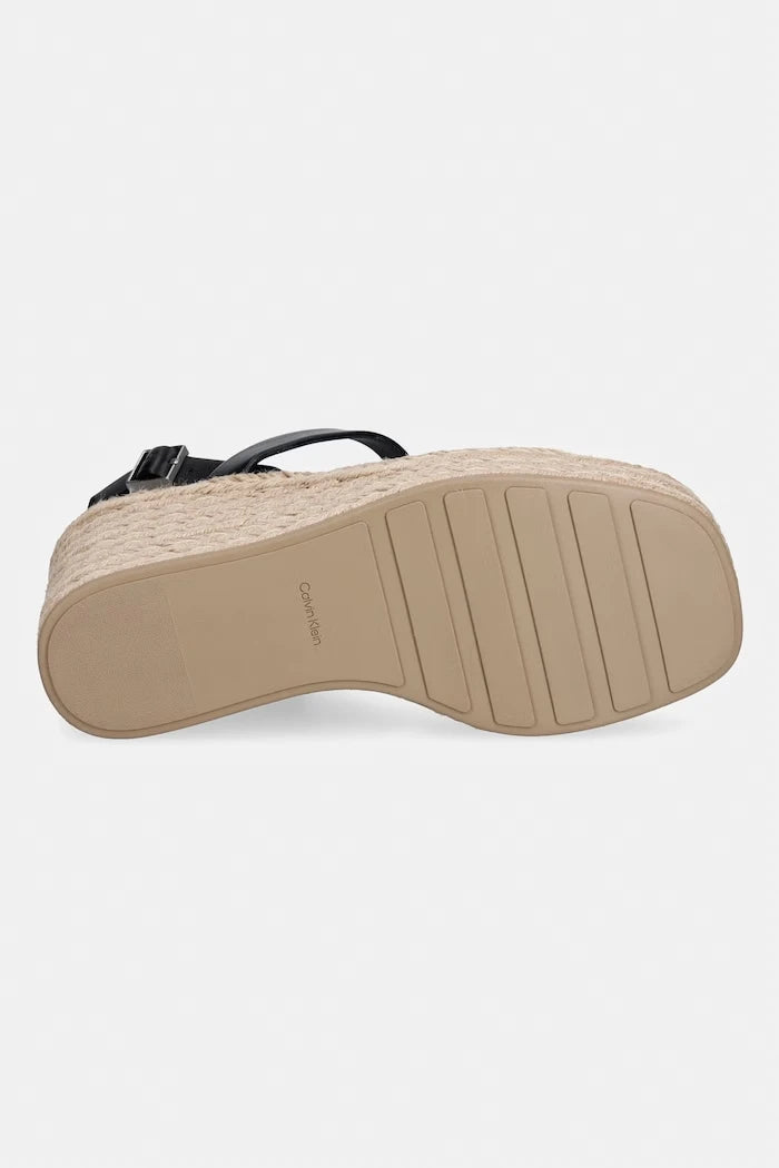 Calvin Klein eğimli platformlu sandaletler WEDGE ESPAD 70 WEBBING LTH