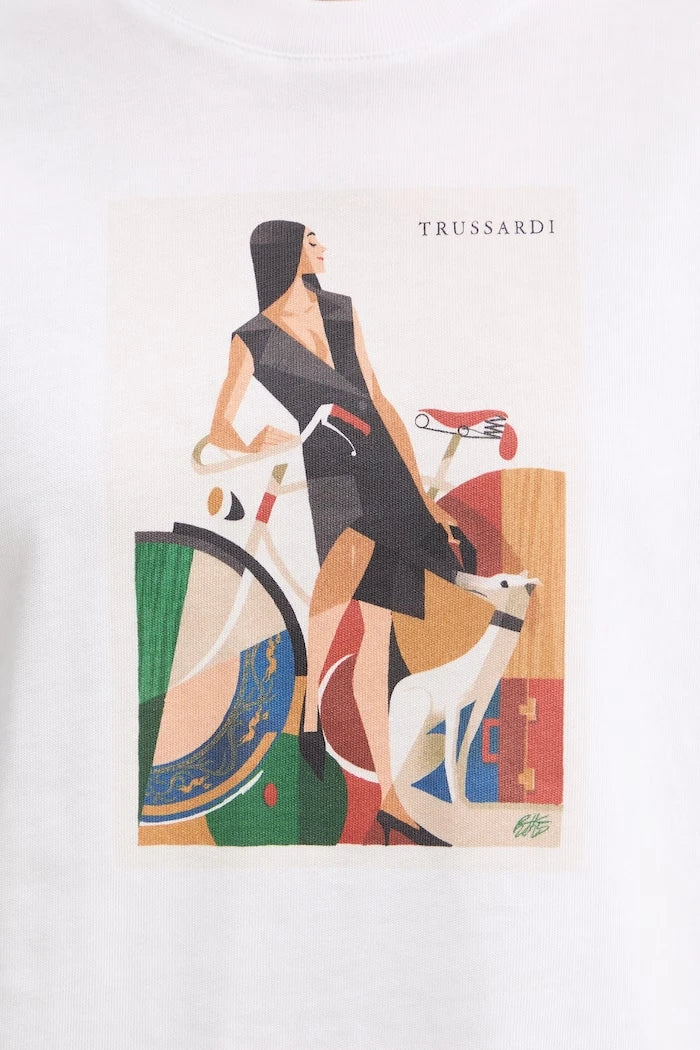Памучна тениска Trussardi