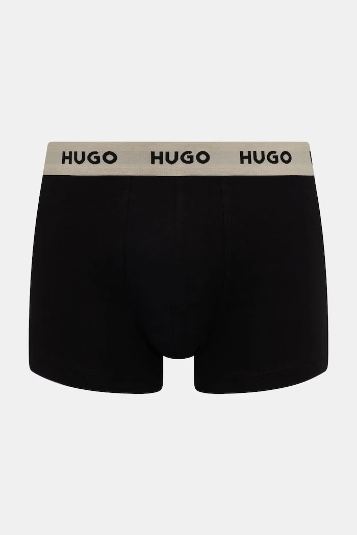 HUGO Erkek Pamuk Elastan Boxer TRUNK TRIPLET PACK 3'lü