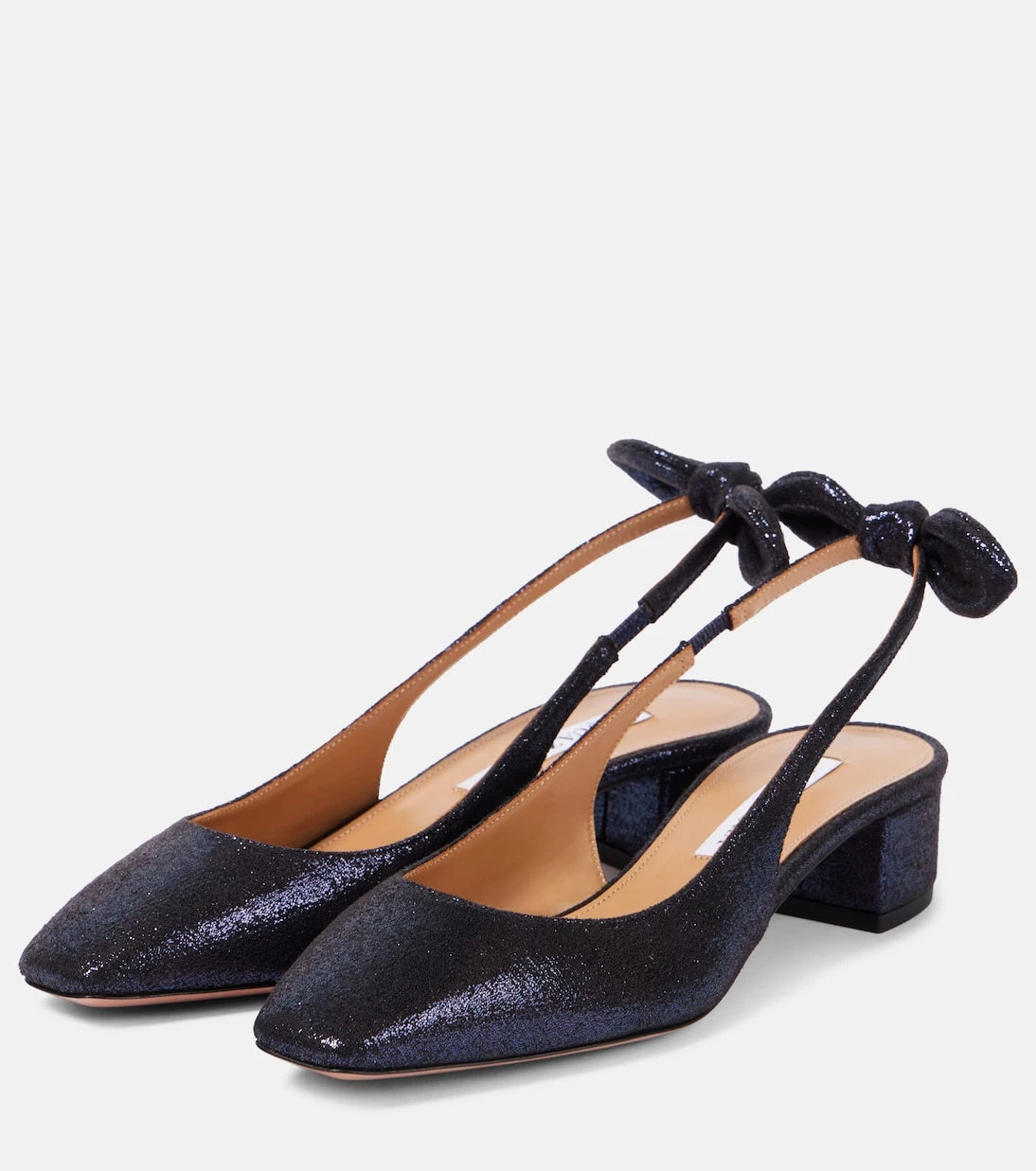 Aquazzura - حذاء "فيري بو" 35 بكعب وحزام خلفي