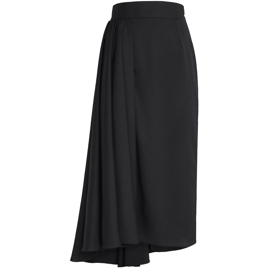 Edeline Lee Black Charmeuse Aurora Maxi Skirt