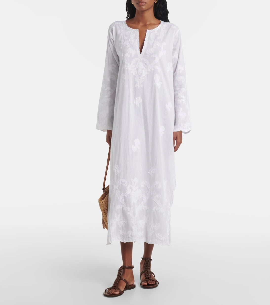 Juliet Dunn - Embroidered cotton kaftan