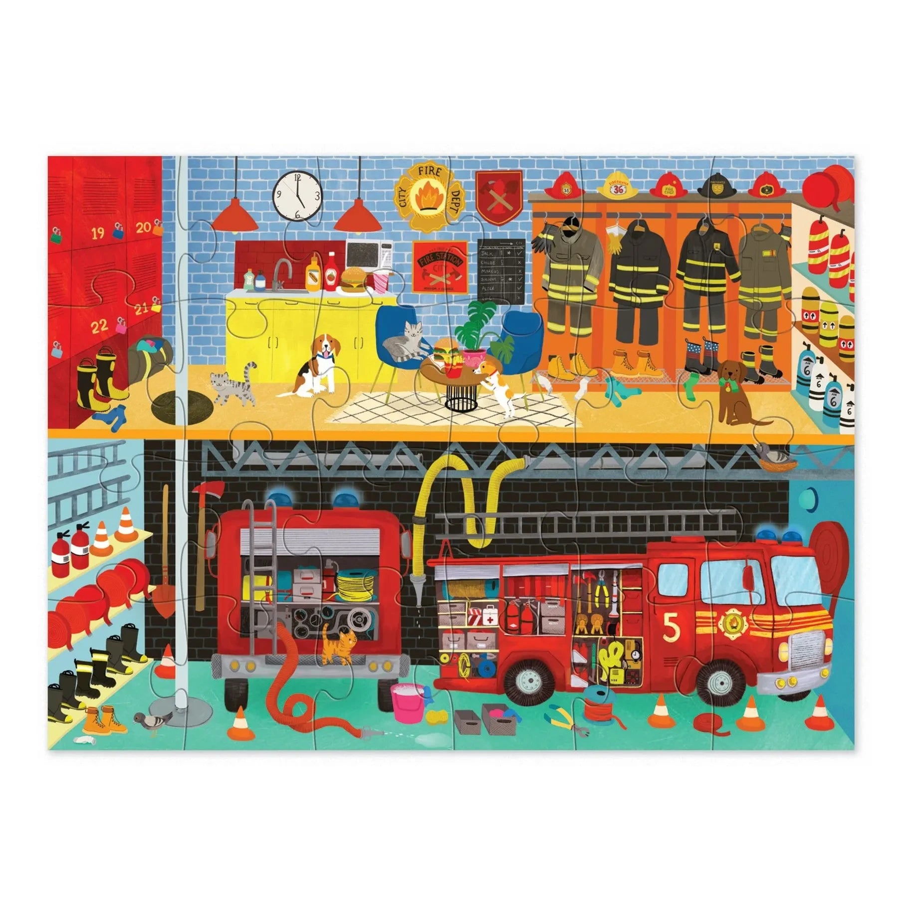 Crocodile Creek - Fire Station Puzzle - 24 pieces