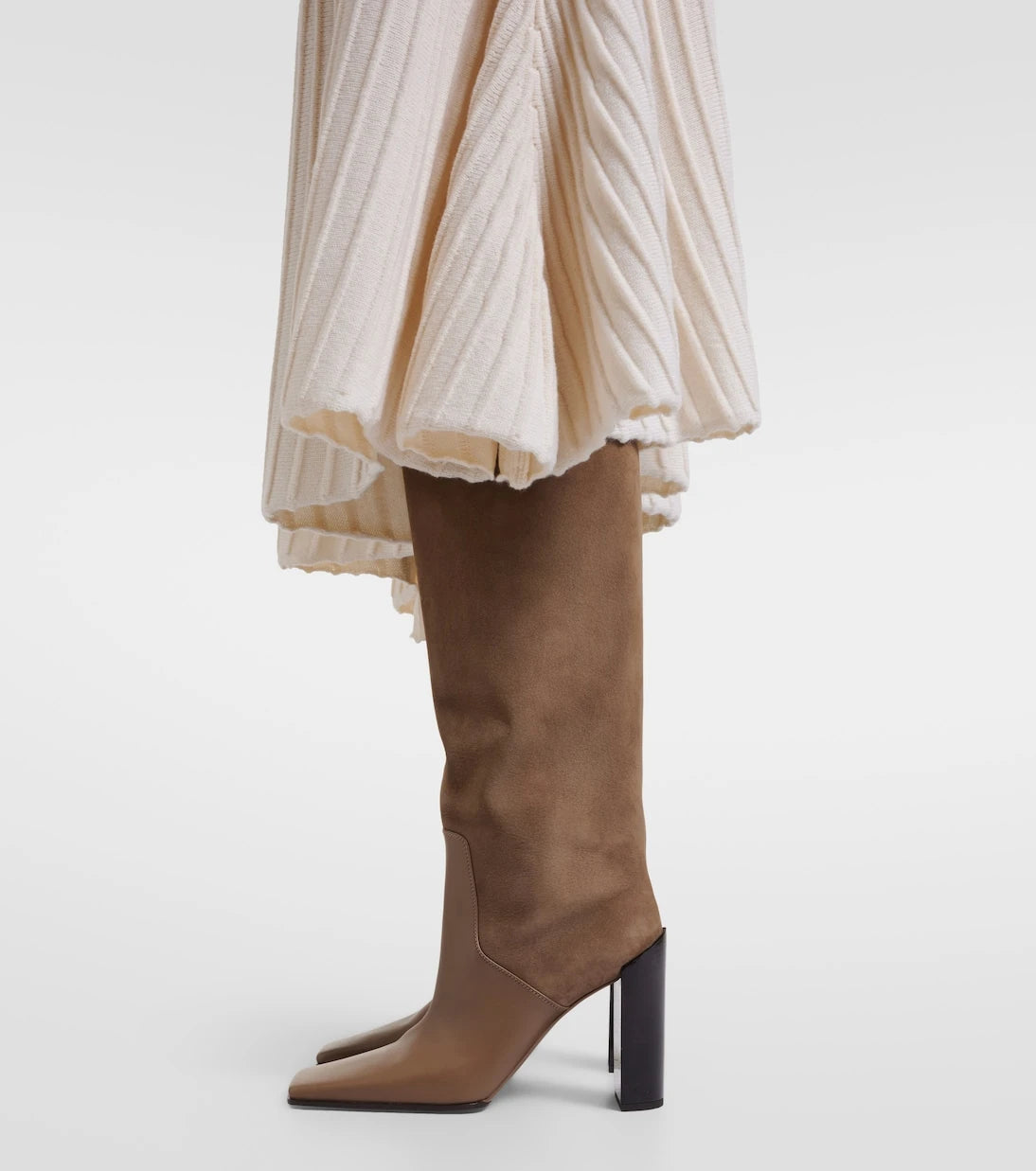 Alaïa - Leather knee-high boots