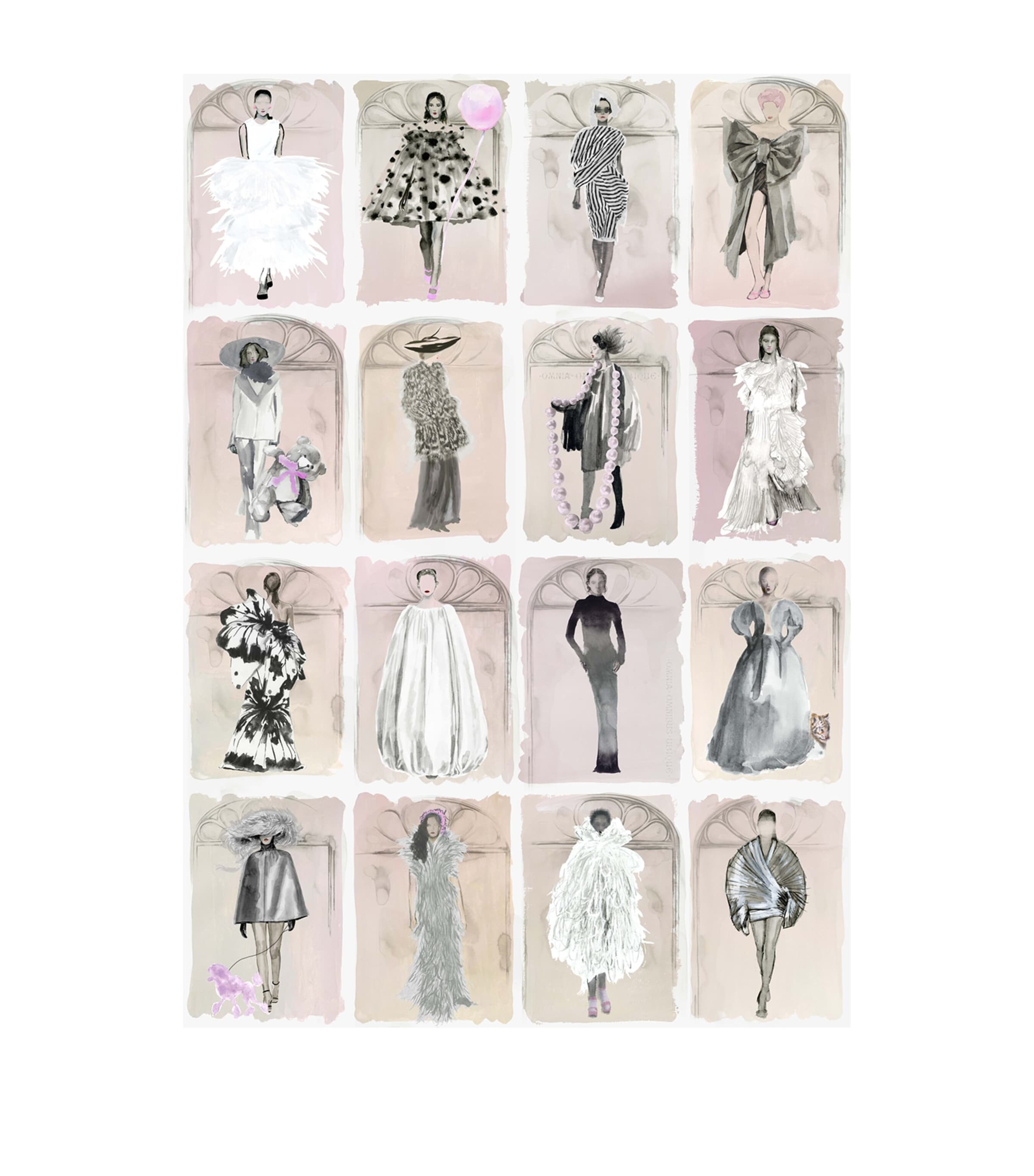 Cole & Son x Harrods Interior Design 175 Anniversary Edition Couture Carousel Window Wallpaper - Blush Pearl