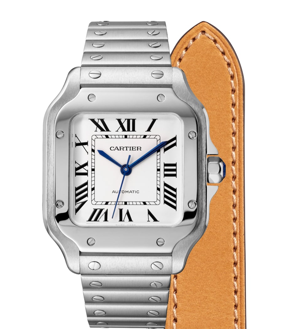 Stainless Steel Santos de Cartier Watch 35.1mm