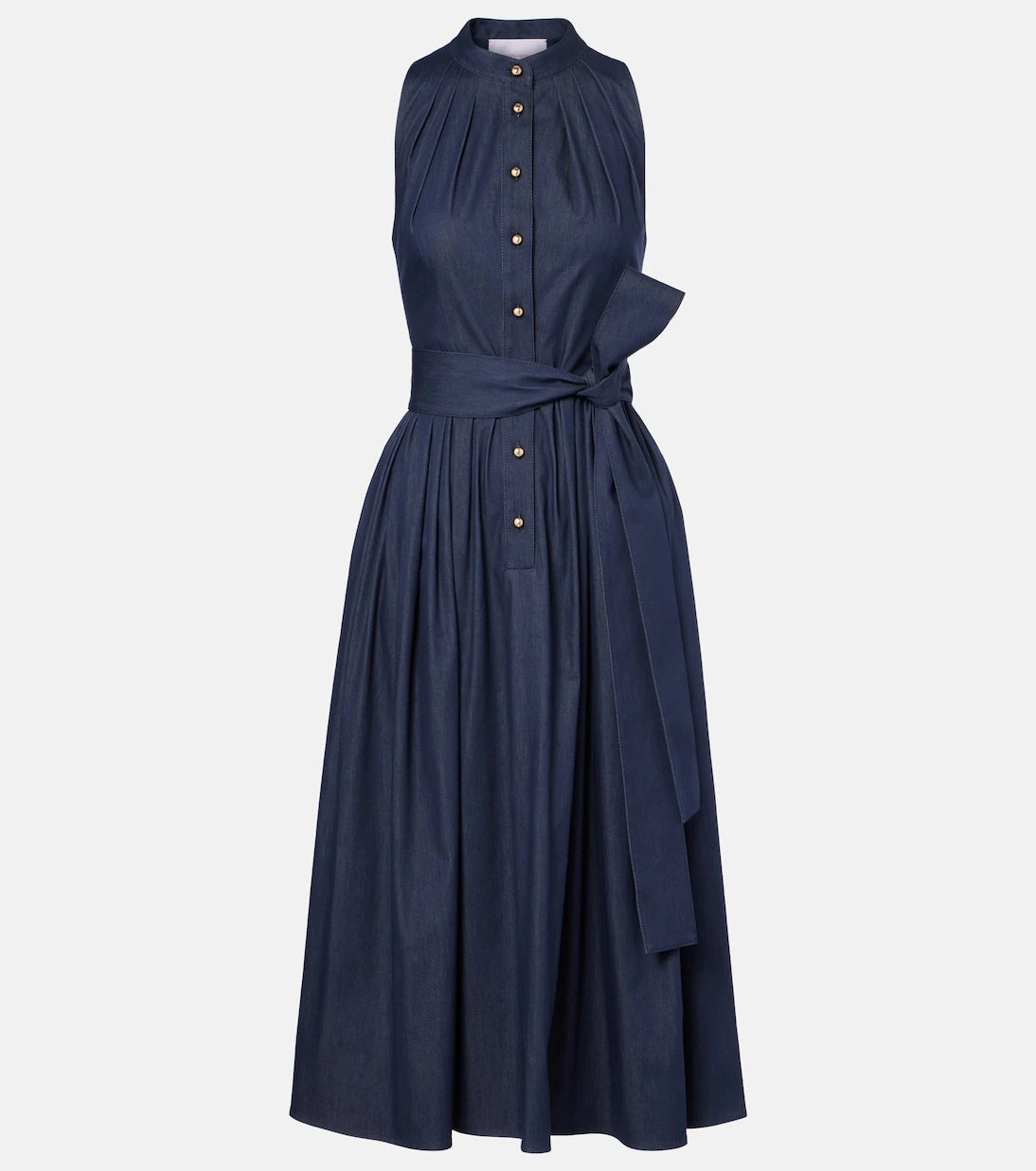 Carolina Herrera - Gathered cotton-blend midi dress