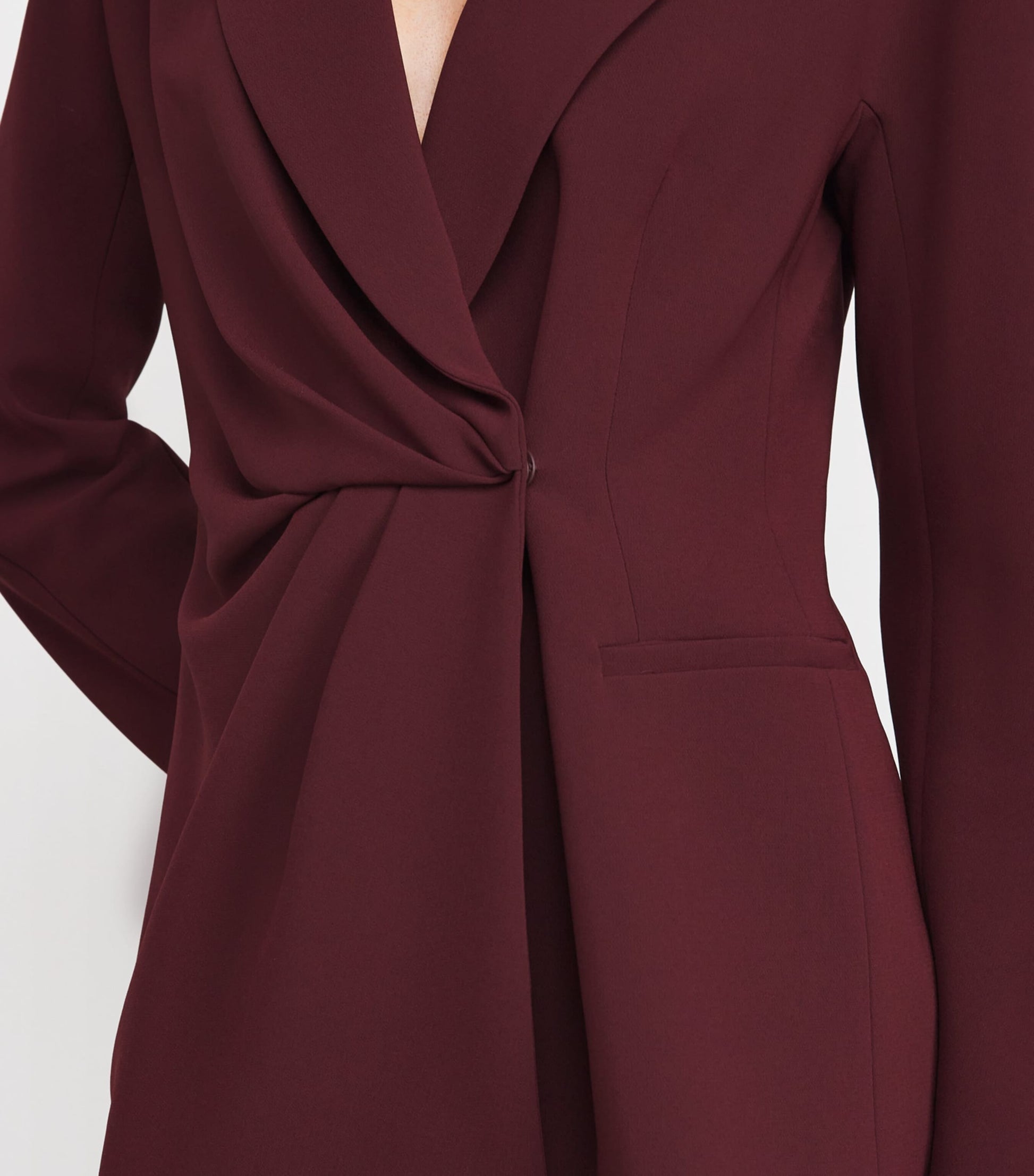 Max Mara Red Draped Blazer
