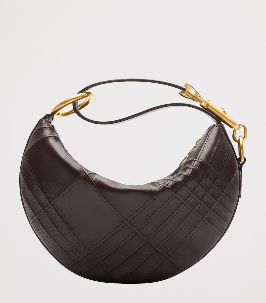 Brown Leather Knight Arc Bag