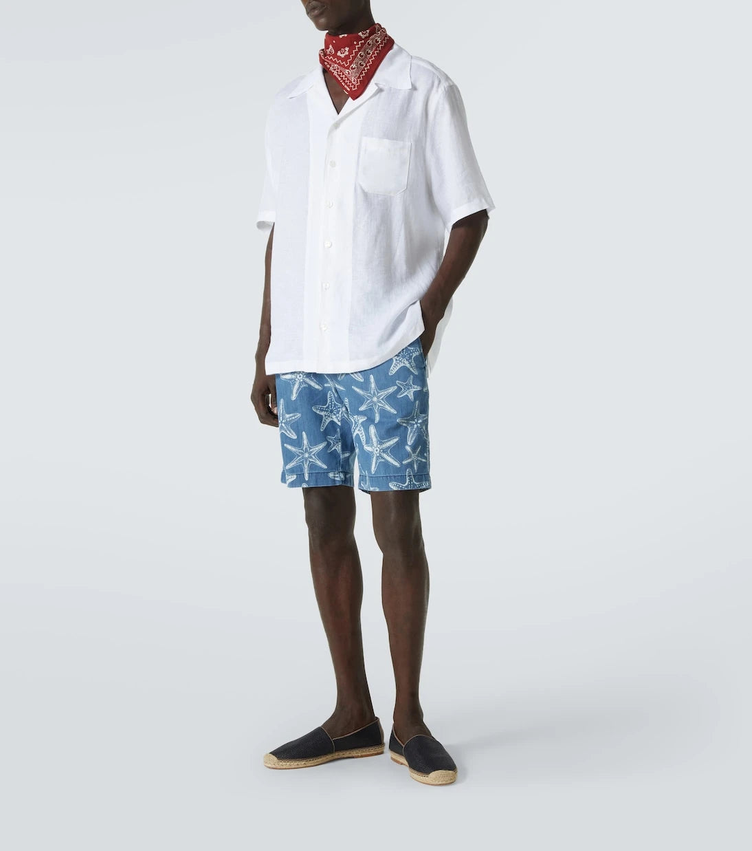 Vilebrequin - Printed denim Bermuda shorts