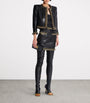 Balmain Black Leather Chain-Detail Jacket