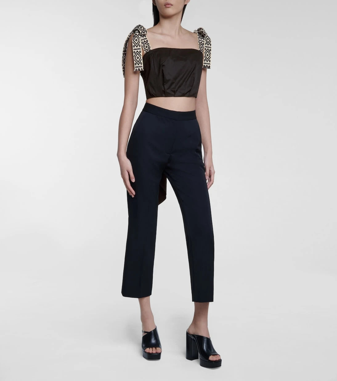 Johanna Ortiz - Rituals stretch cotton-blend crop top