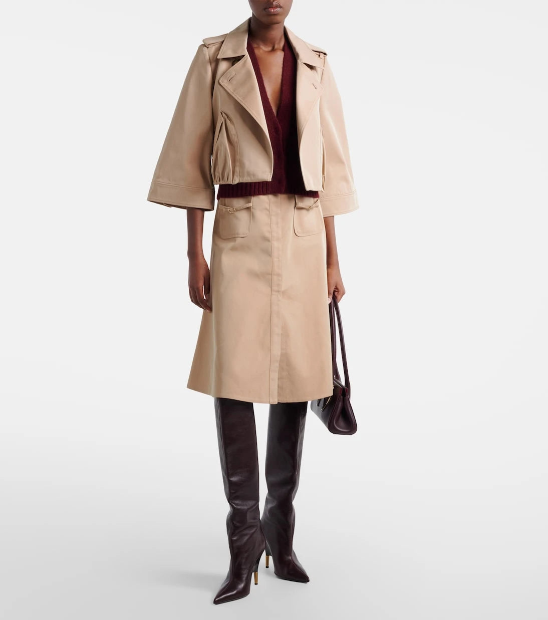 Dorothee Schumacher - Luxury Layer cropped cotton-blend jacket