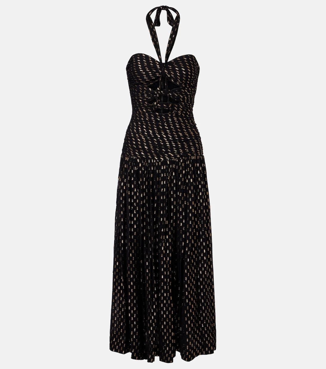Zimmermann - Daylight halterneck lamé midi dress