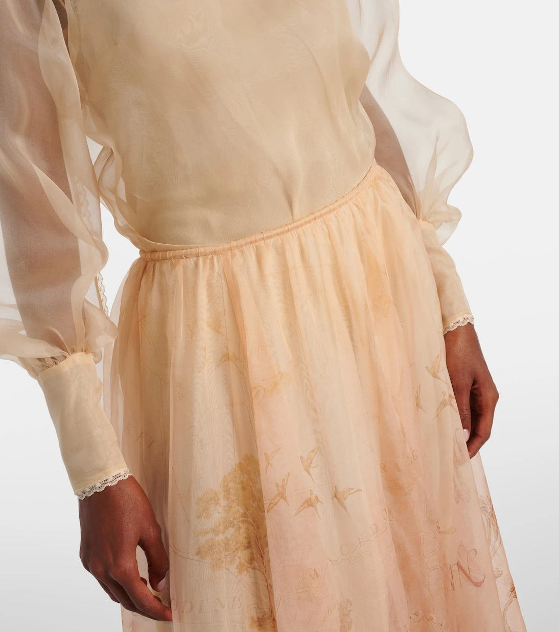 Zimmermann - Hypnotic silk organza maxi skirt