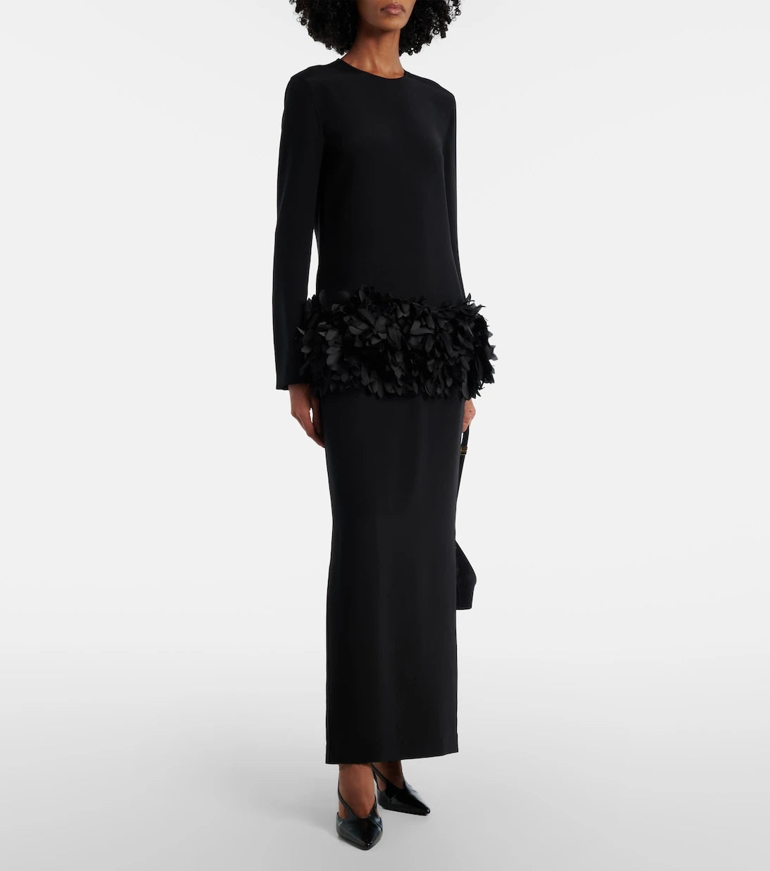 Toteme - Petal silk-trimmed maxi dress