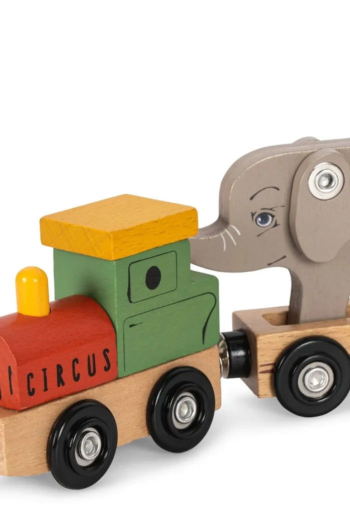 Konges Sløjd WOODEN ANIMAL TRAIN FSC Ahşap Hayvan Treni