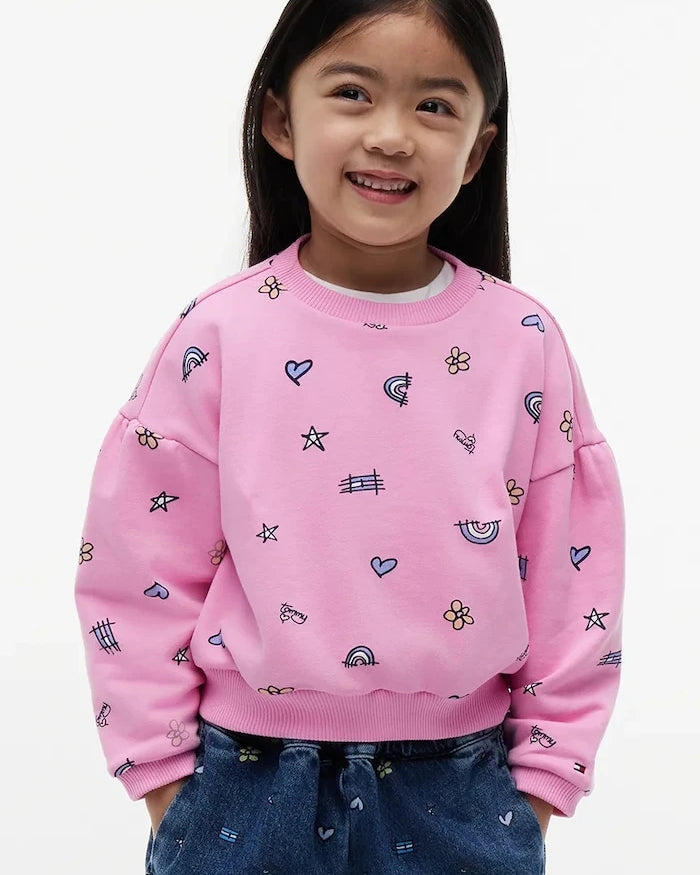 Tommy Hilfiger pamuklu çocuk sweatshirt