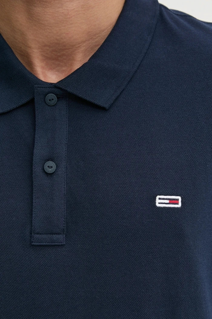 Tommy Jeans erkek pamuklu yakalı tişört