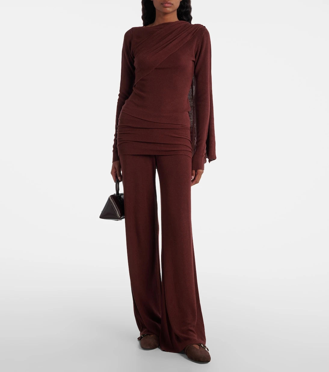 Aya Muse - Silk-blend wide-leg pants