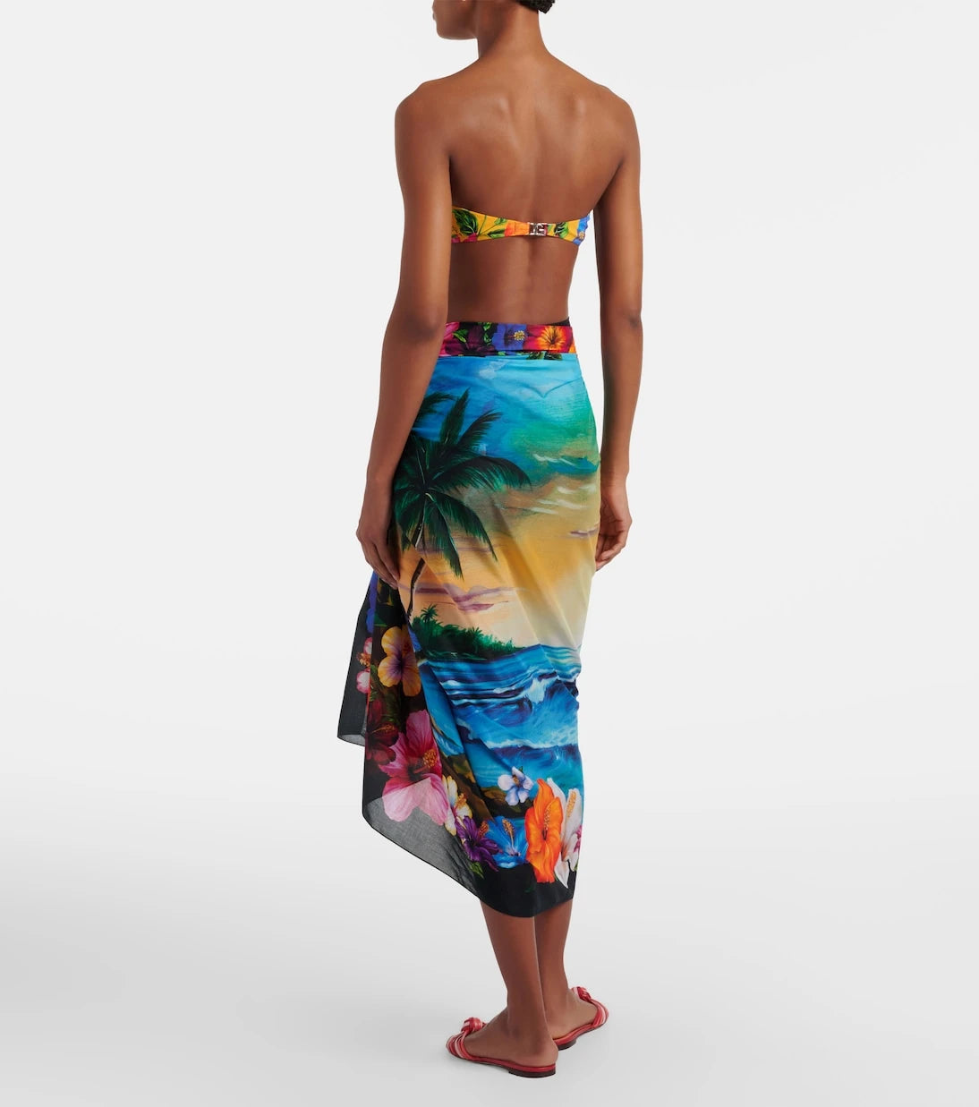 Dolce&Gabbana - Floral cotton beach cover-up