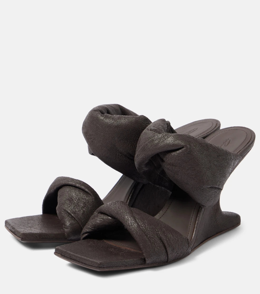 Rick Owens - Twisted Cantilever 80 leather mules