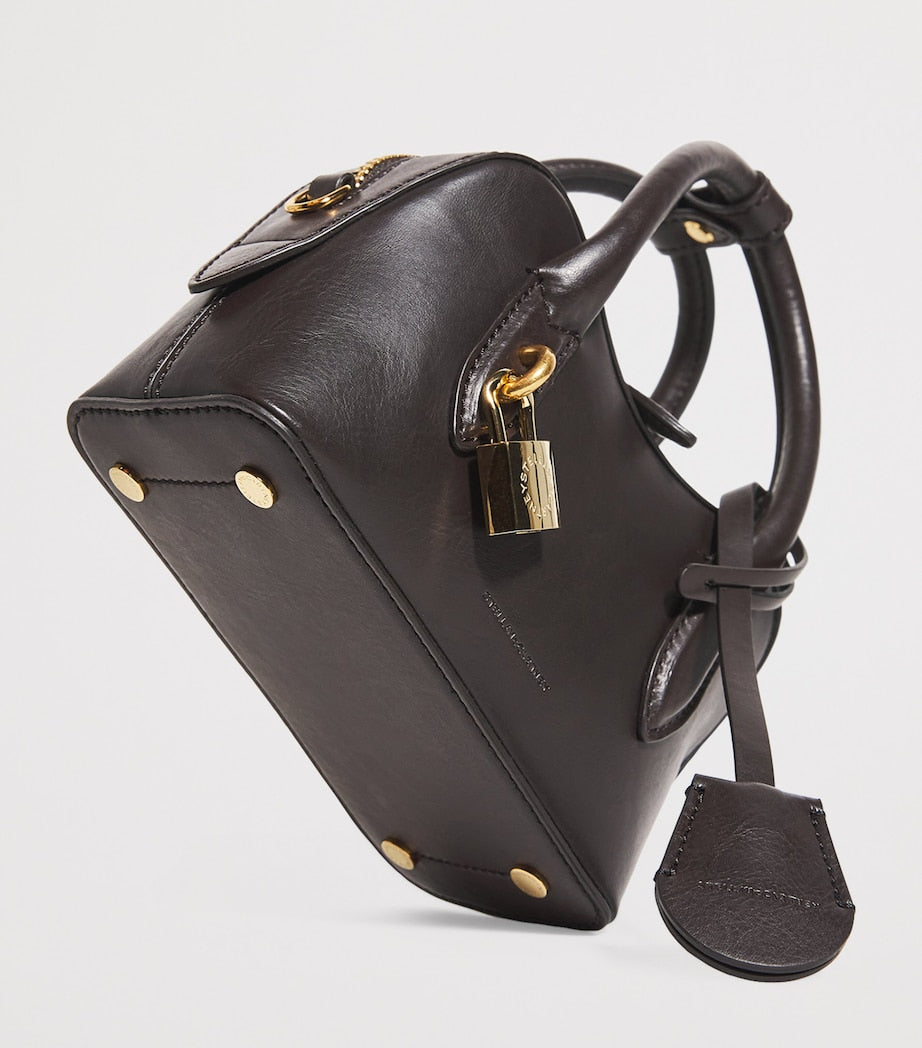 Stella McCartney Brown Tiny Vegan Leather Ryder Top-Handle Bag