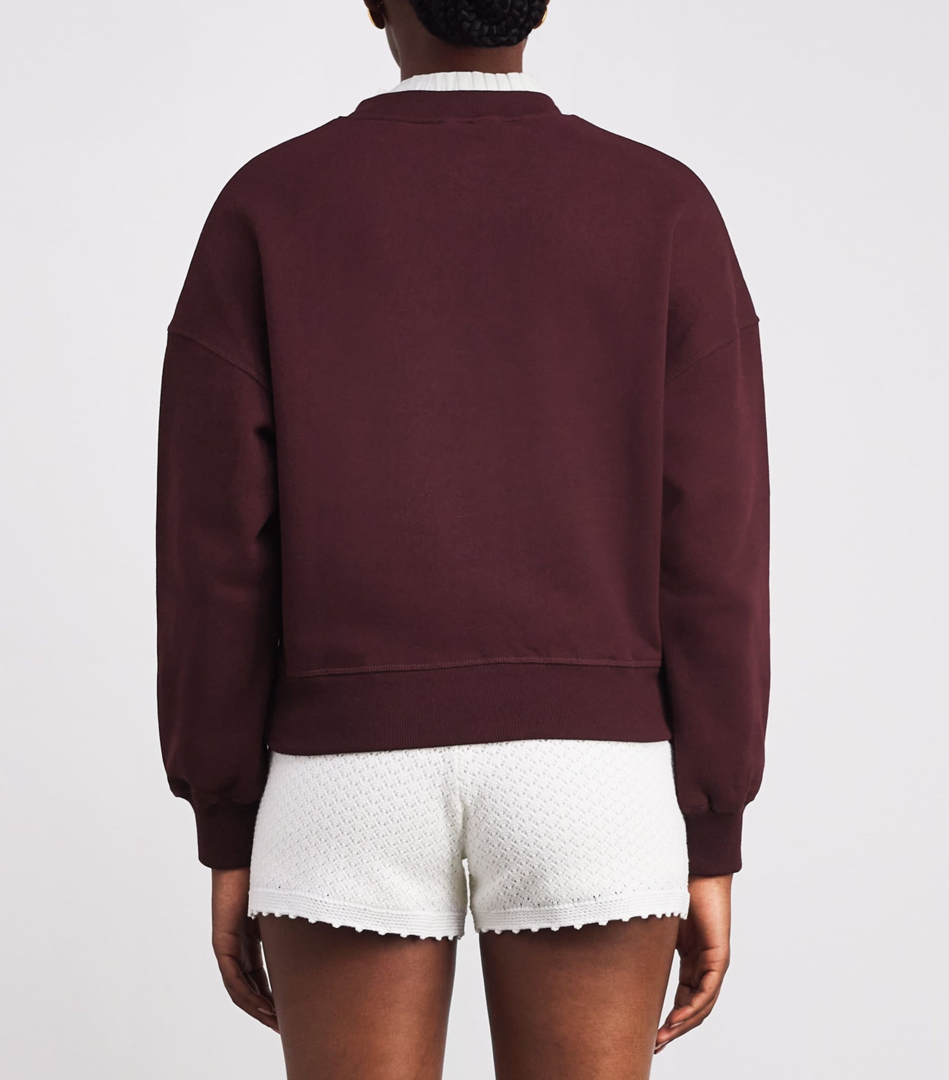 Claudie Pierlot Red Cotton-Blend Logo Sweatshirt