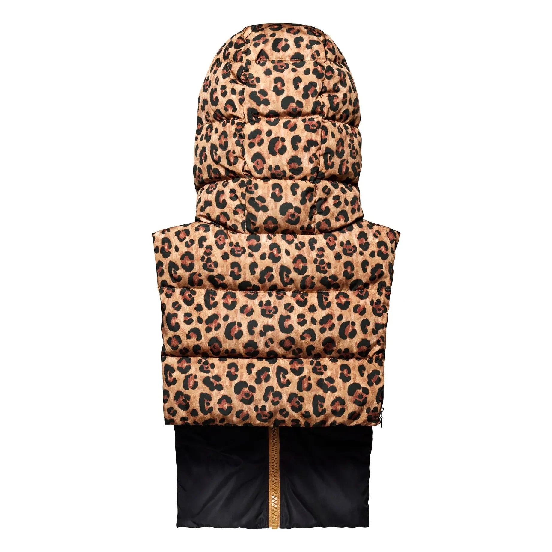 Fudoon - Leopard Reversible Doudoune Hoodie | Camel
