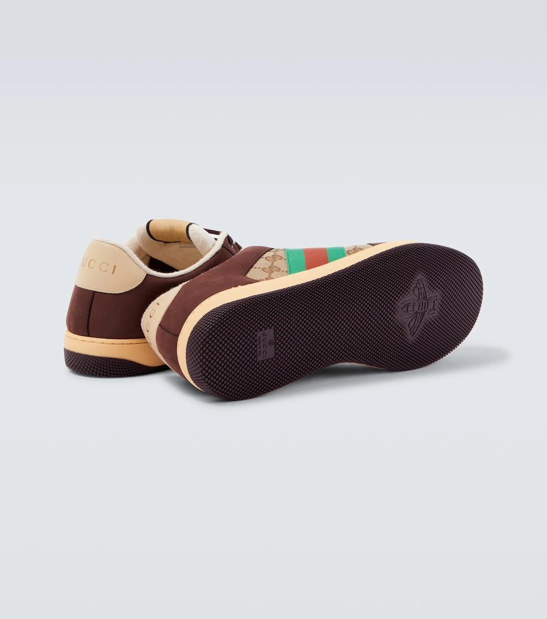Gucci - Screener GG Canvas and suede sneakers