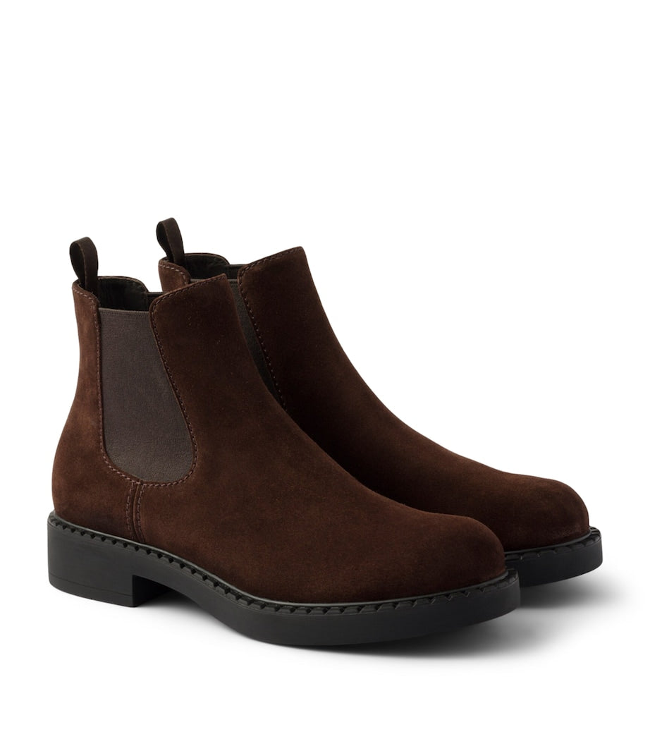 Prada Suede Chelsea Boots