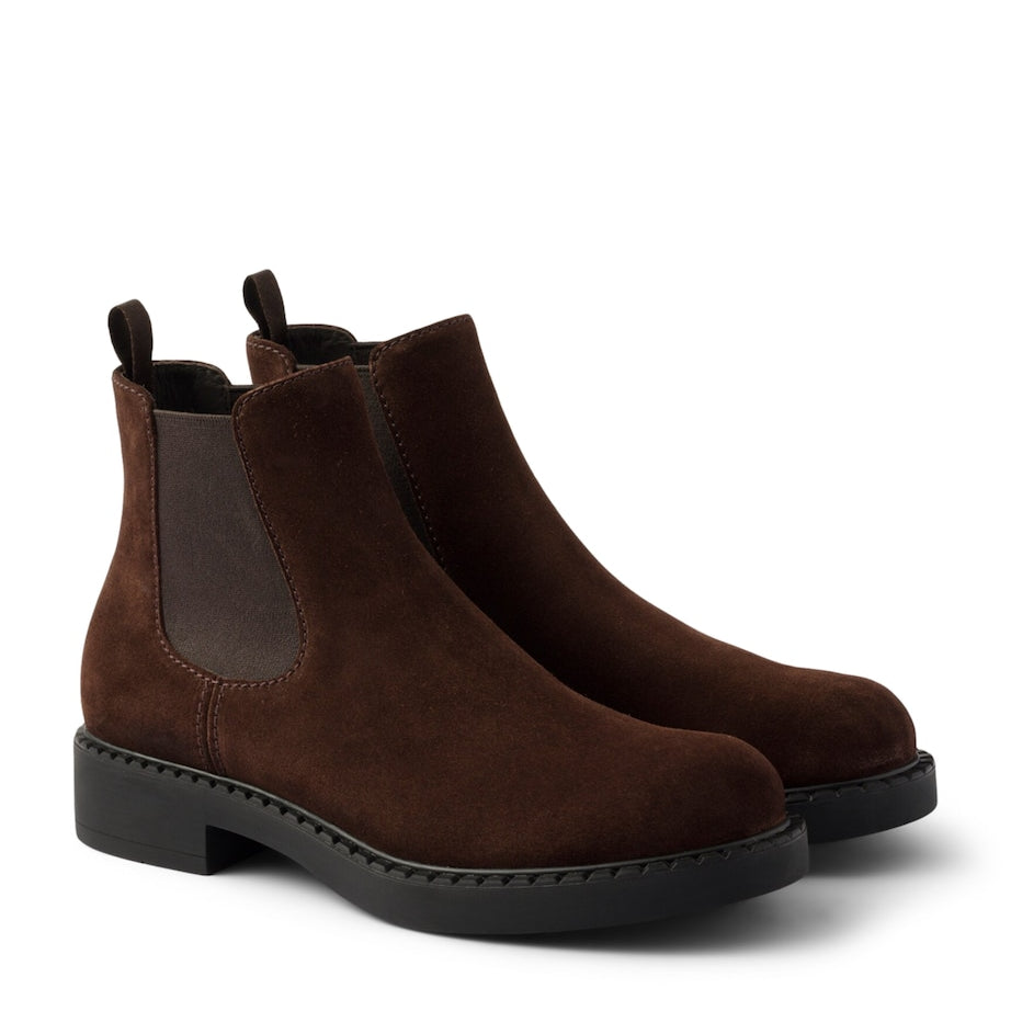 Prada Suede Chelsea Boots