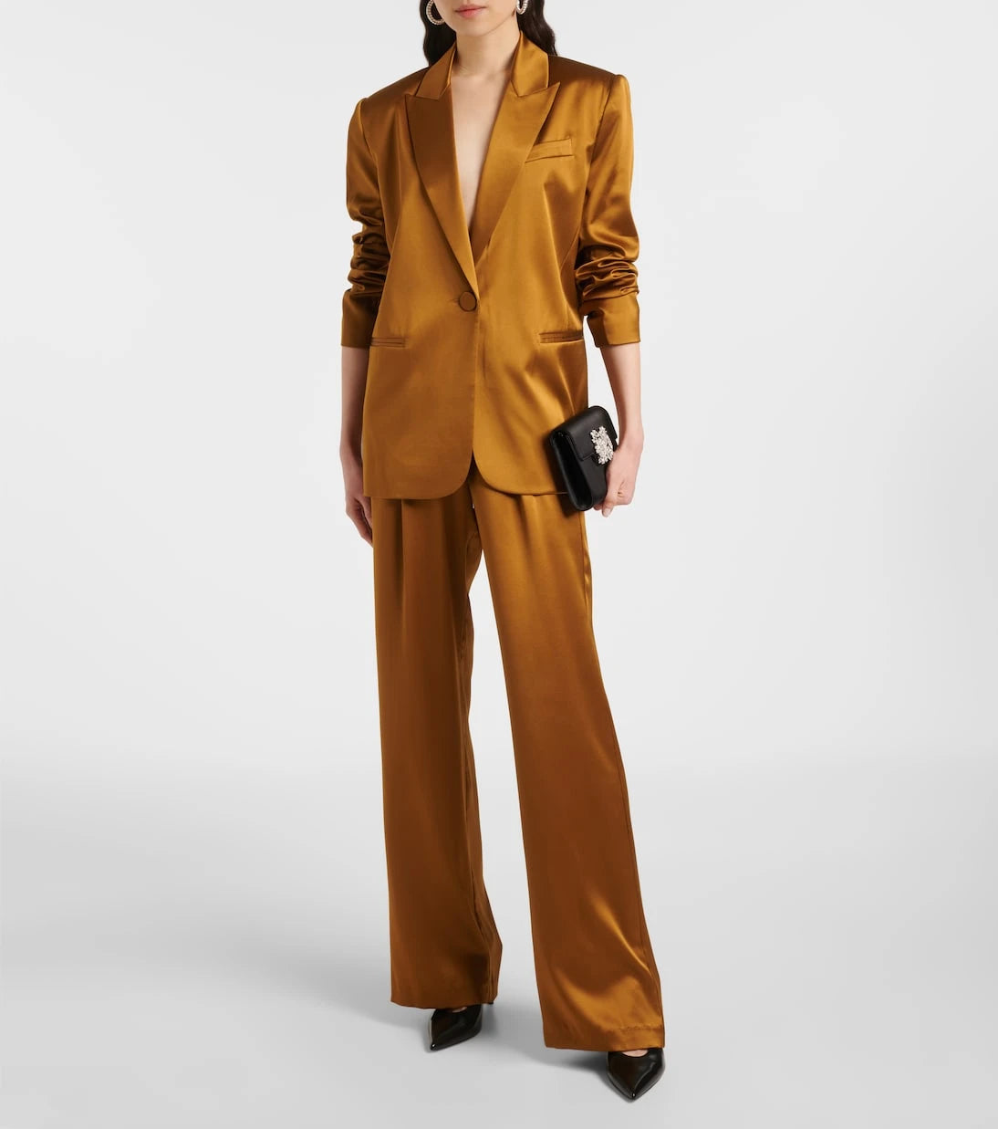 The Sei - Oversized silk satin blazer