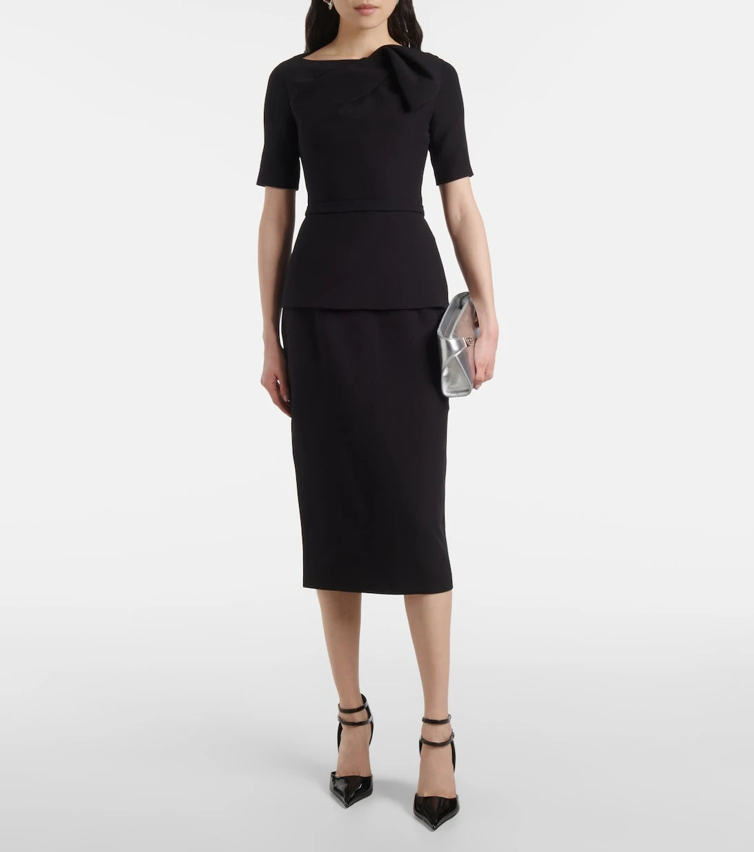 Safiyaa - Hokoku crêpe pencil skirt
