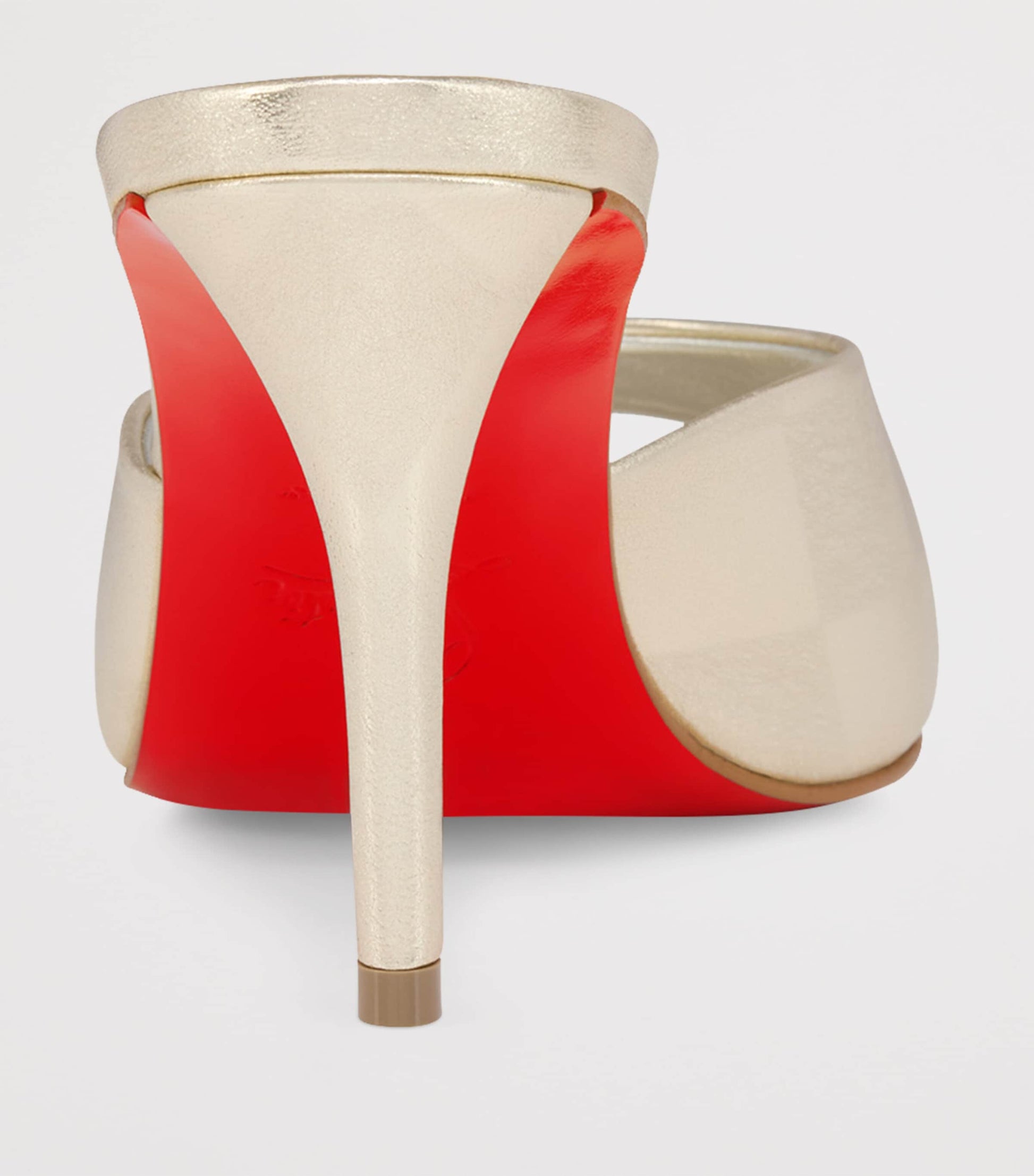 Christian Louboutin Miss Z Laminated Nappa Leather Mules 80