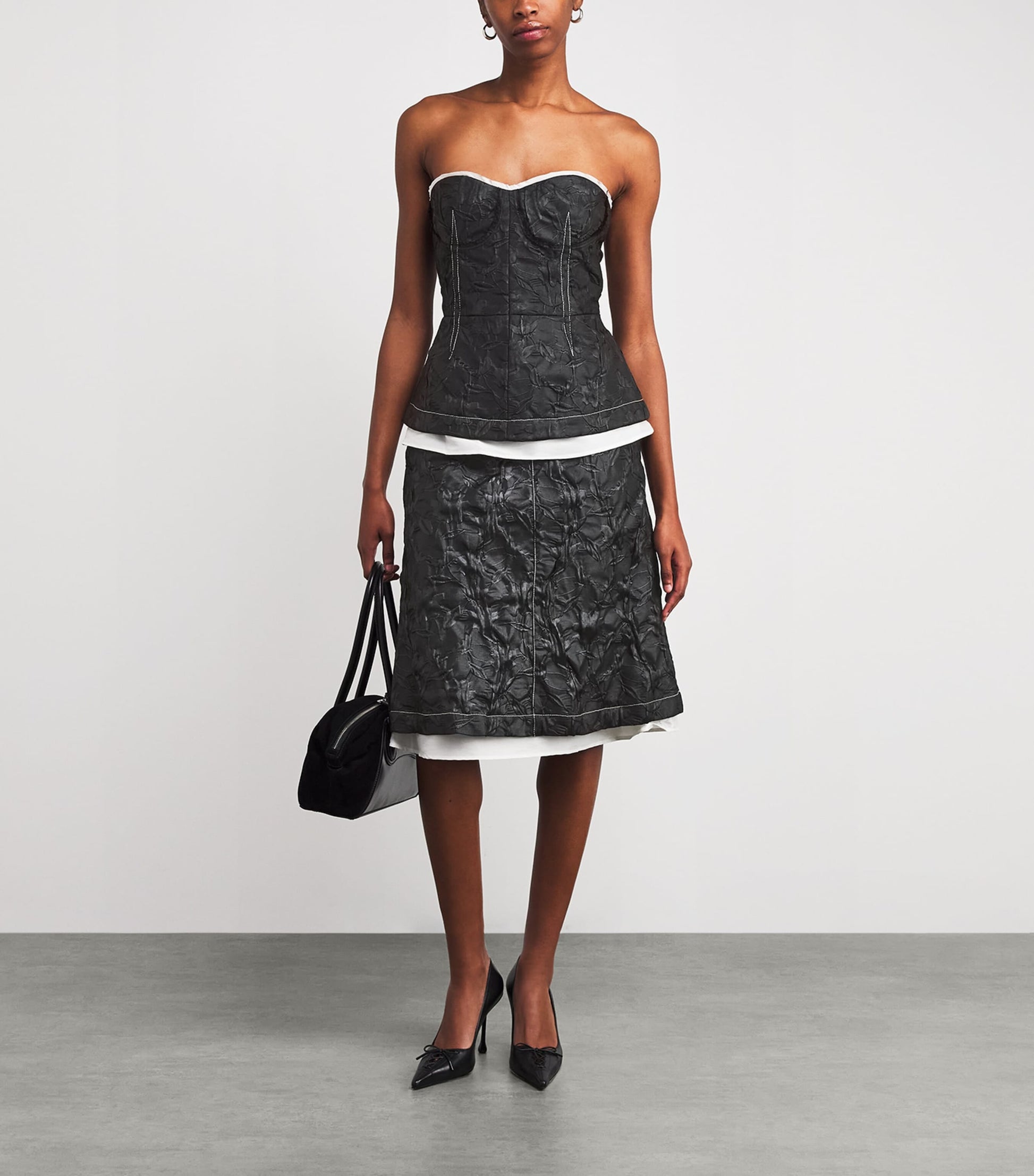 Simkhai Black Vionna Midi Skirt