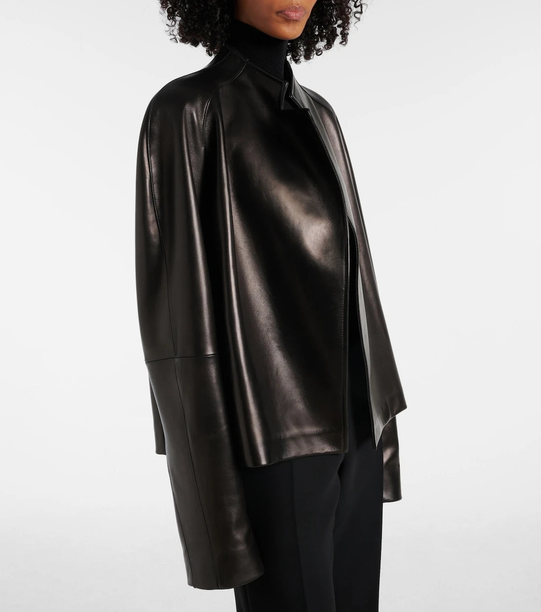 Khaite - Edith belted leather jacket