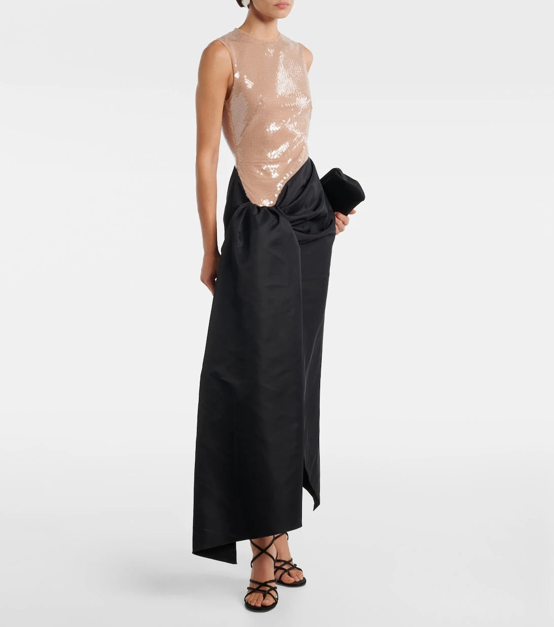 David Koma - Sequined draped maxi dress